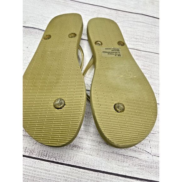 Tommy‎ Bahama flip flops womens size 10 Gold - Picture 4 of 5
